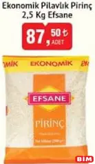 EFSANE EKONOMİK PİLAVLIK PİRİNÇ 2,5 KG